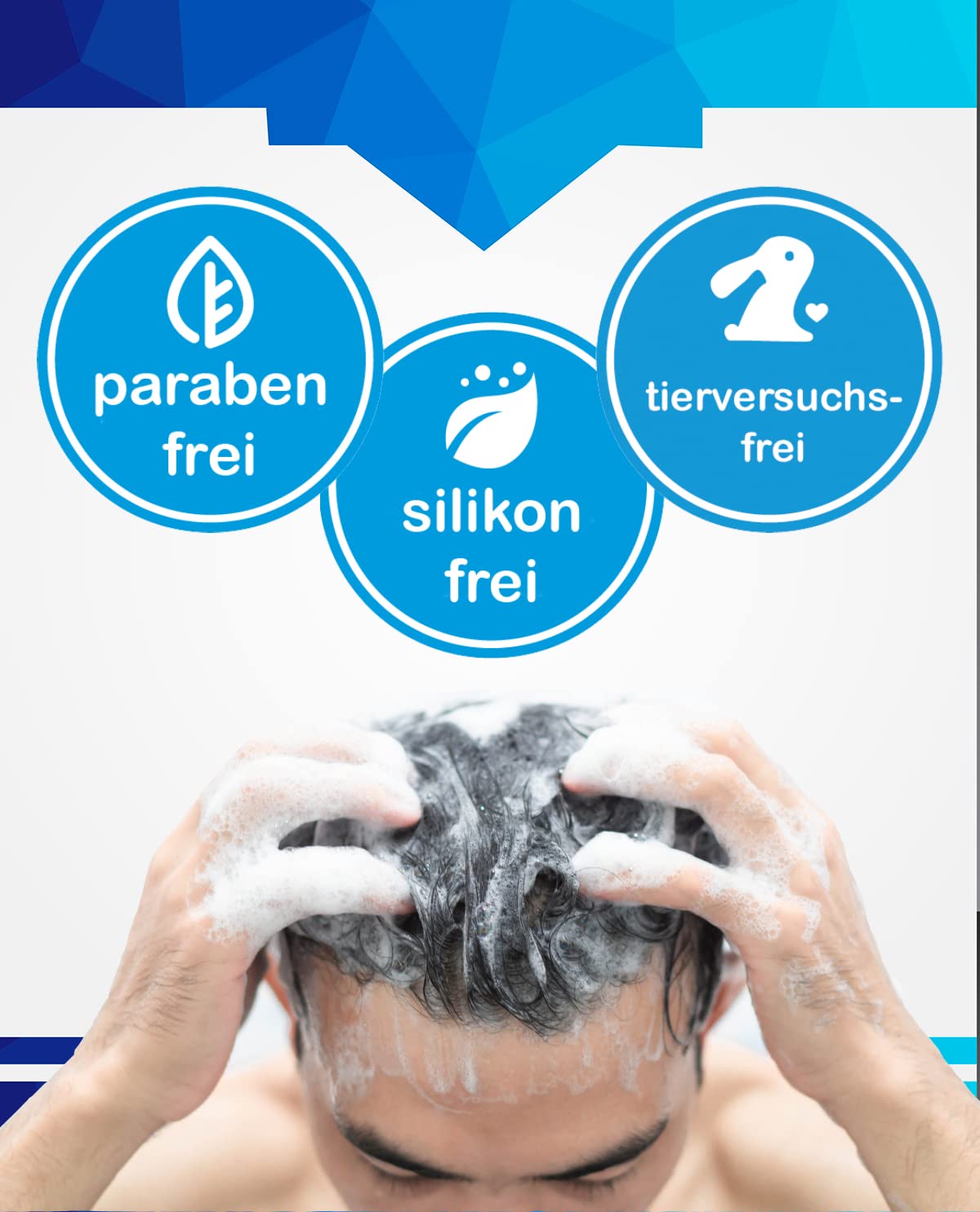 Coffein Shampoo gegen Haarausfall, fettiges Haar und Schuppen (3x 1000ml) | Haarpflege mit Koffein, Zink und Biotin lindert Haarausfall und fördert das Haarwachstum | Haarshampoo bei Kopfhautjucken