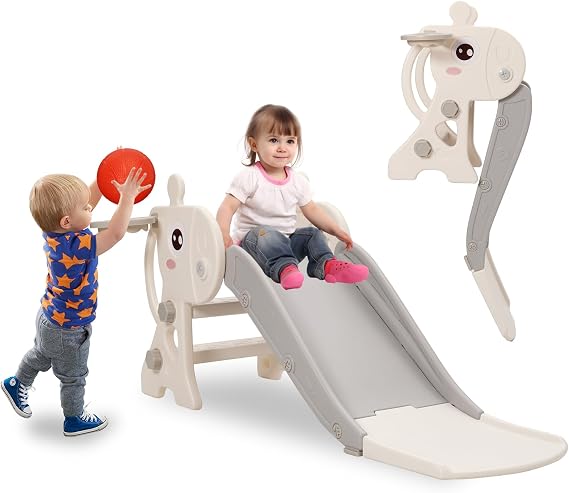 Ark miido Toboggan Pliable pour Enfants avec Panier de Basket