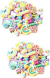 NOLITOY 120 Peças Acessórios De Capa De Telefone Amuletos De Resina Adesivo De Enfeite De Capa De Telefone Para Capa De Telefone Cabochões De Resina Com Parte Traseira Lisa Amuletos De