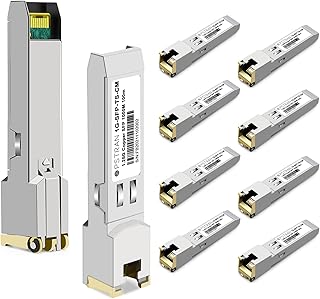 1.25G SFP-T for Cisco Meraki MA-SFP-1GB-TX 1000Base-T SFP to RJ45 Copper 100m Cat5e Mini-GBIC Transceiver Module 10 Pack