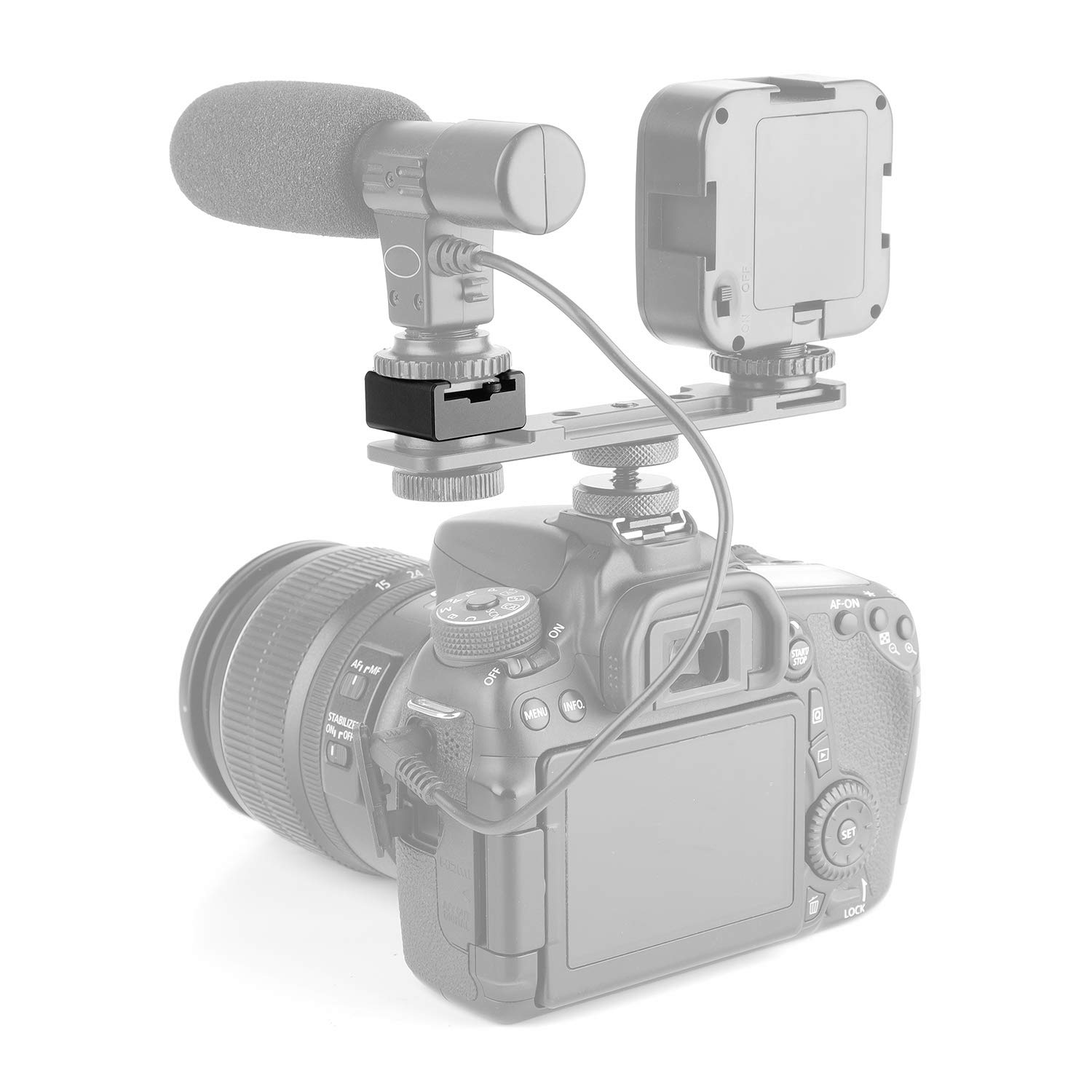 Adaptateur Double Griffe Flash Chaude/Froide - Splitter Sabot Caméra Avec Filetage 1/4"