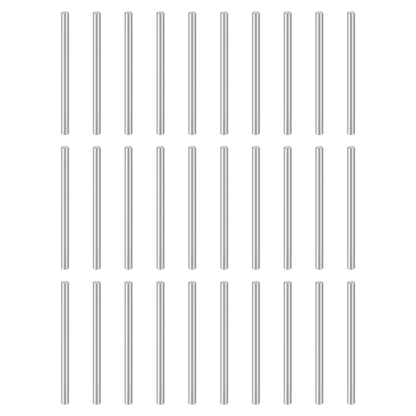 sourcing map 55pcs Dowel Pins, M3 x 50mm 304 Stainless Steel Cylindrical Shelf Support Peg Pin Rod Fasten Elements for Metal Devices Wood Furniture DIY Installation, Silver โ image 1