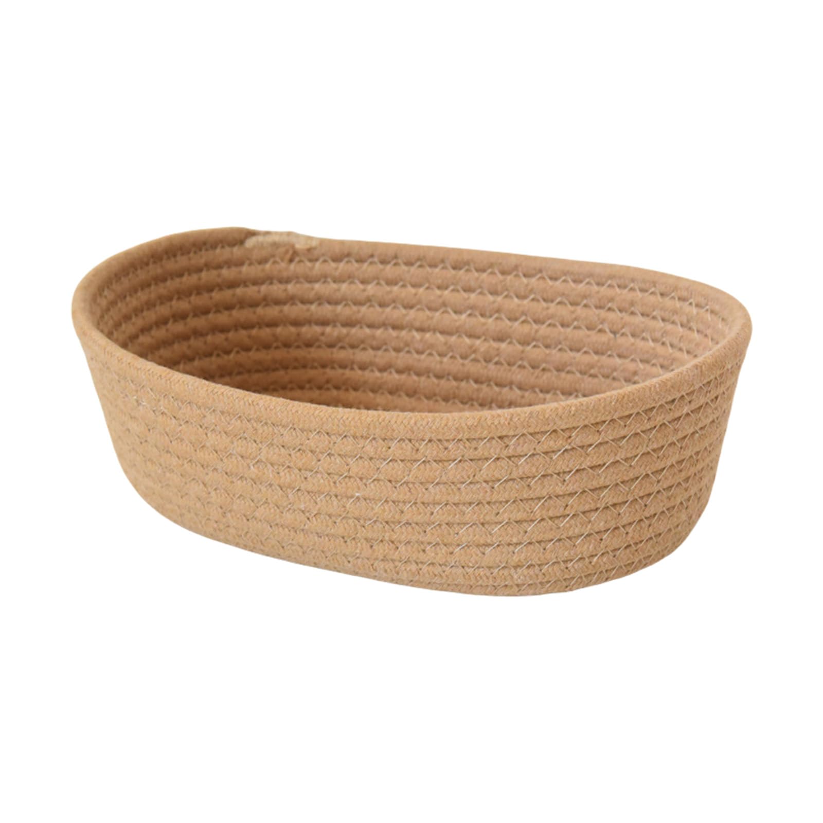 Decorative Cotton Rope Woven Storage Basket Desktop Sundries Organiser Snacks Toy Holder Home Organization Supplies Home Decorative Storage Basket