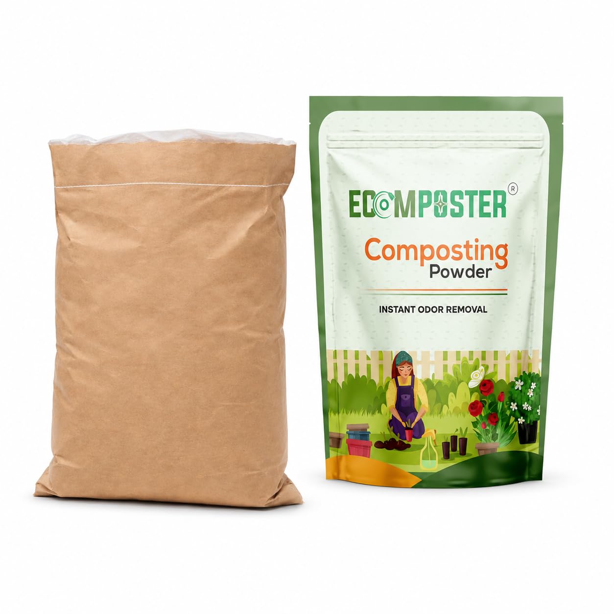 ECOMPOSTER Composting Powder 250g & Vermicompost Powder 10kg Combo Pack for Home Gardening | Organic Soil Care Mix for Plants, Flowers, Vegetables & Pots-picture-21