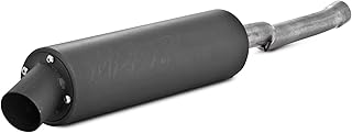 MBRP Straight Core Slip-On Exhaust Muffler Made of Black-Coated Aluminized Steel | Fits Yamaha YFM 350 Moto-4 1992-1995 | Mild Sound, Quietest Profile, Noise Restriction Zone Friendly | AT-7402