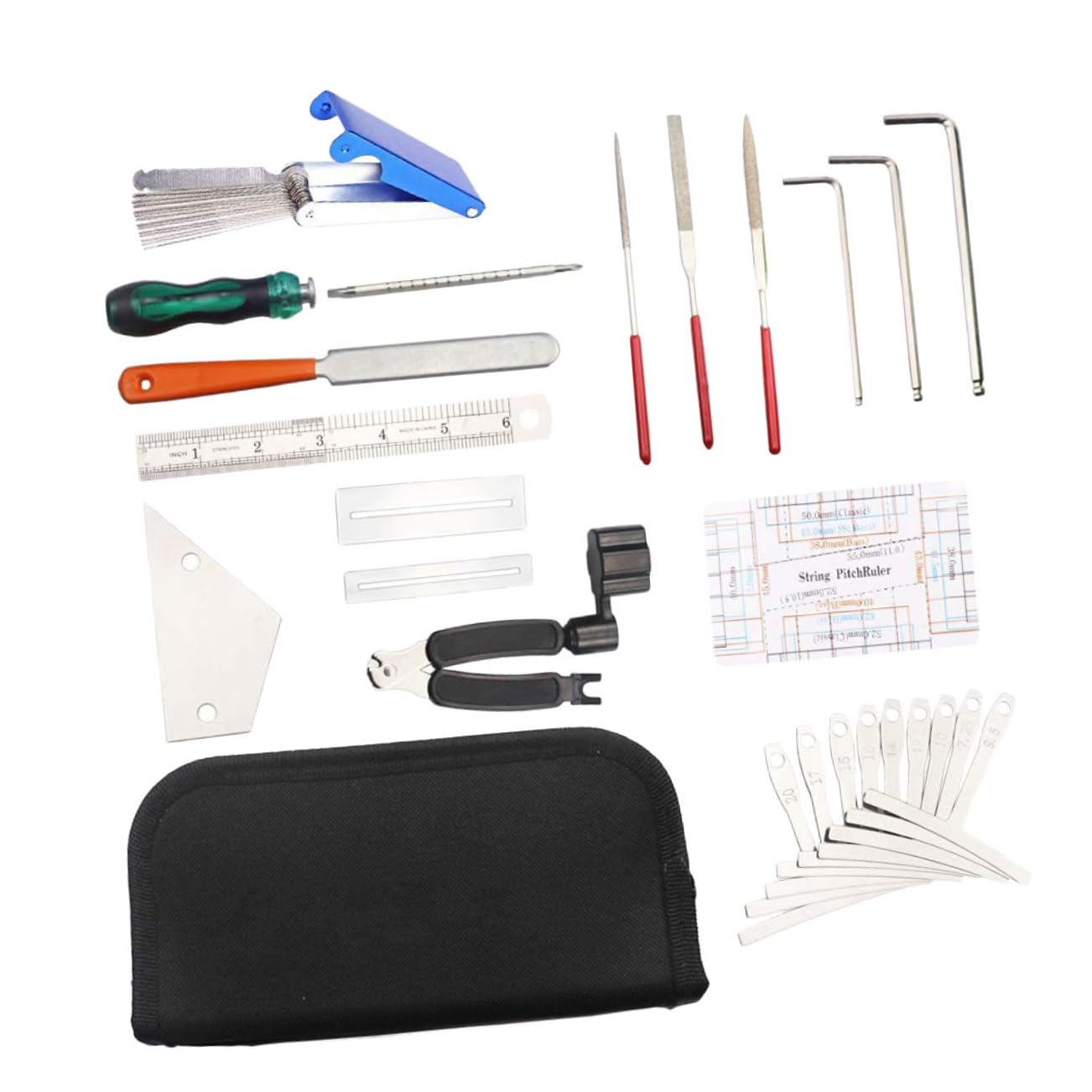 1 juego Kit de Herramientas de Reparación de para y Limpieza de Instrumentos Incluye Accesorios Prácticos y Duraderos de Transportar Bolsa