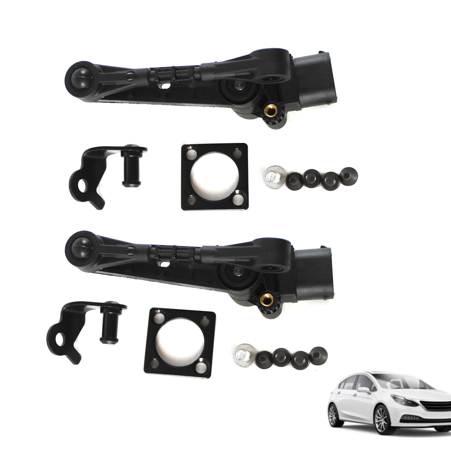 2X Front Left & Right Air Suspension Height Sensor LR020473 LR020474 Compatible with Land Rover Range Rover Sport 2006 2007 2008 2009 After-Market Parts