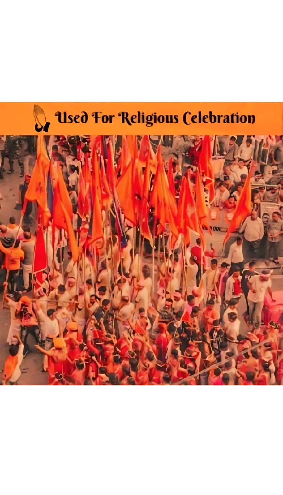 Hanuman Ji Stoffflagge – Bedruckte Jhanda Flagge Für Pooja, Zuhause & Tempel | 2 Stück Set