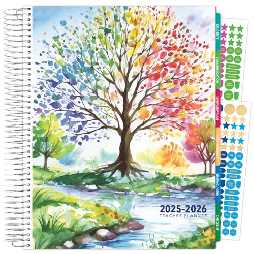 Deluxe Teacher Planner 8.5x11 with 18 sections, 8 sticker sheets
