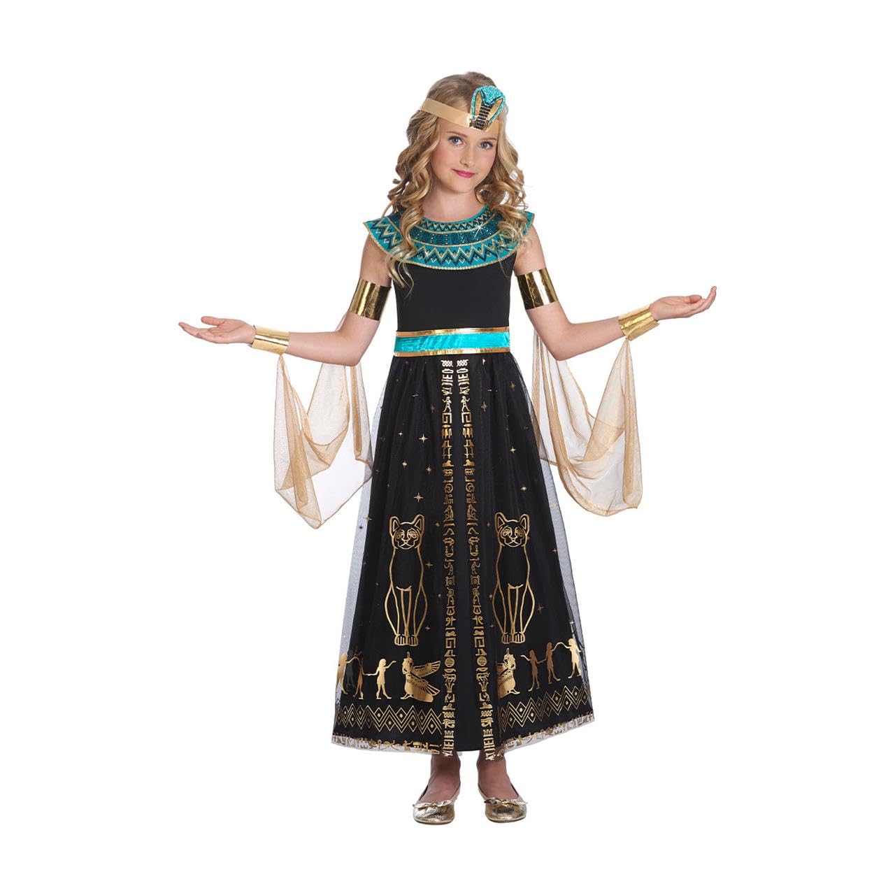 amscan (PKT) (CC Accessories) (9905035) Child Girls Dazzling Cleo Costume (4-6yr) - Grp1