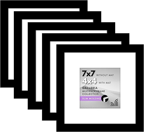 Vista 247 de Americanflat Portarretratos de 5 x 6 pulgadas con plexiglás pulido, juego de 5 portarretratos de 2 x 3 pulgadas con paspartú o para fotos de 5 x 6