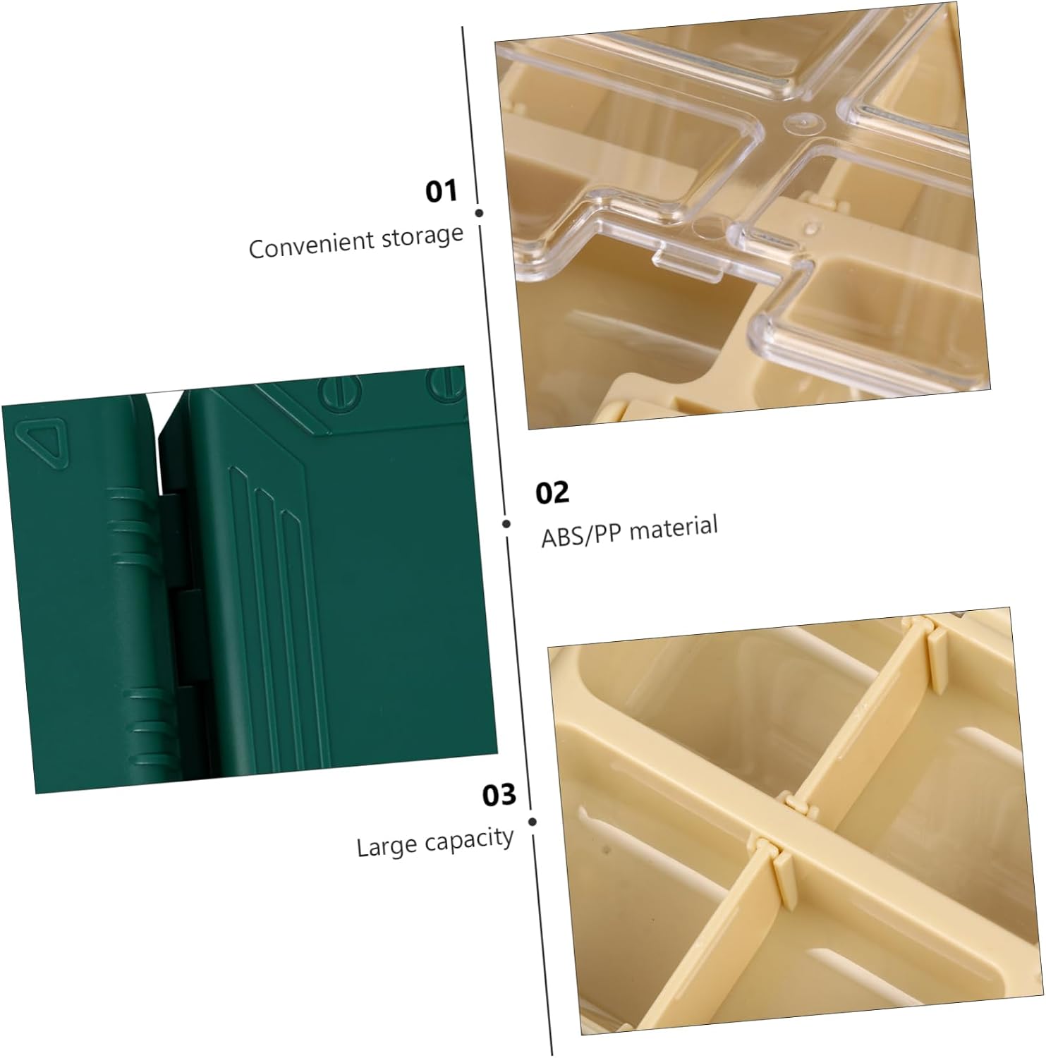 POPETPOP Compartment Fishing Storage Case for Organizing Hooks Lures and Lines Fishing Accessories Box for Bait and Tools for Anglers