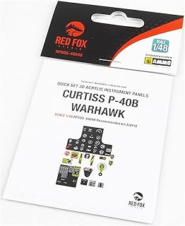 Red Fox Studio RFSQS-48048 1/48 Curtiss P-40B Warhawk 3D Acrylic Instrument Cockpit Panel (for Airfix)