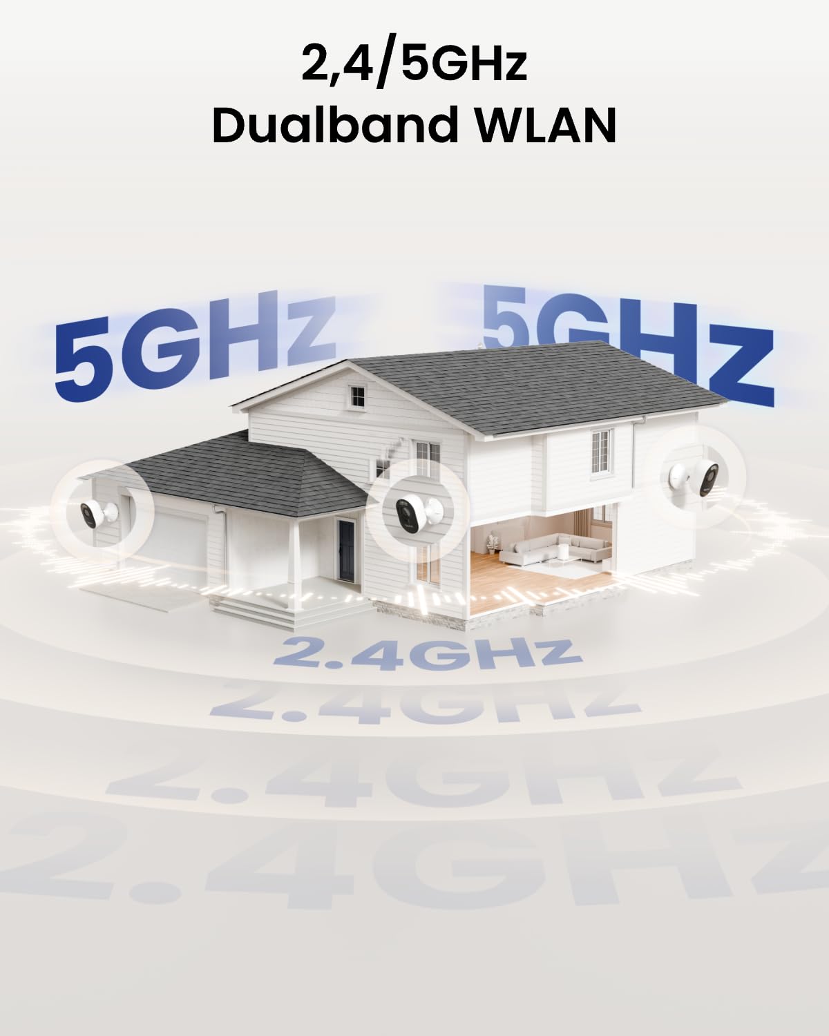 Reolink 2K Überwachungskamera Aussen Set mit Home Hub Mini, Farbnachtsicht, 2,4/5GHz Wi-Fi, KI-Erkennung, 24/7 Aufnahme, Zentrale Verwaltung & Kostenloser Lokaler Speicher, Lumus Plug-in 2-Kamera-Set