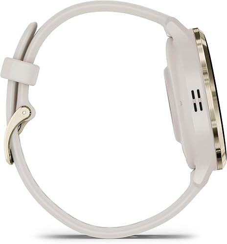 Miniatura 7 de Garmin Venu 3S Reloj inteligente avanzado de seguimiento de salud y fitness con bisel de acero inoxidable dorado suave y funda de marfil y banda de