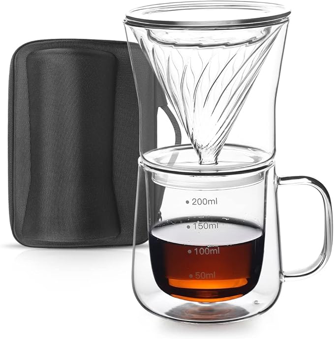 TaiLake One Cup Pour Over Coffee Maker Perfect for Single Serve