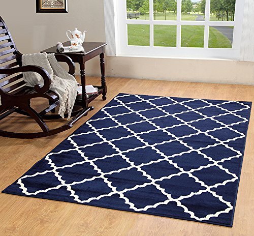 Contemporary Trellis Modern Geometric Area Rug RED 635 furnishmyplace- 4x6