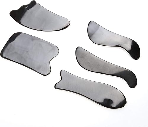 Miniatura 6 de Healifty Gua Sha - Herramienta de masaje para raspado, cuerno de búfalo, tablero de guasha, piedras de masaje antienvejecimiento, antiarrugas, para
