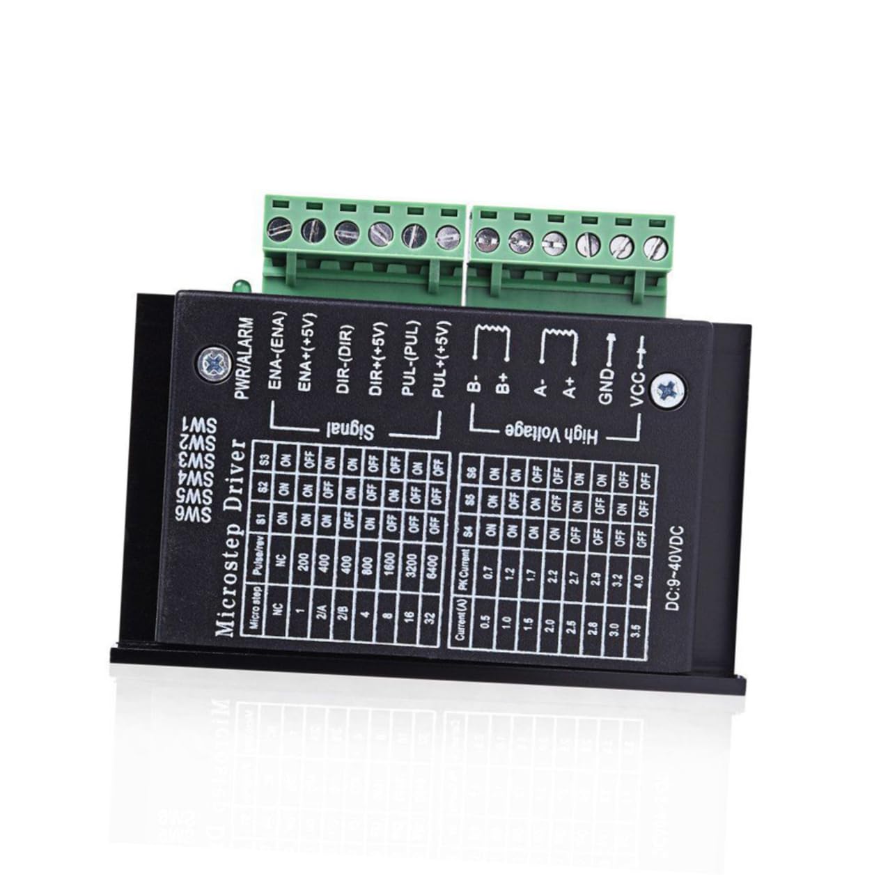 Controlador de pasos ARTIBETTER 40Vdc 4A de 32 subdivisiones para motor CNC