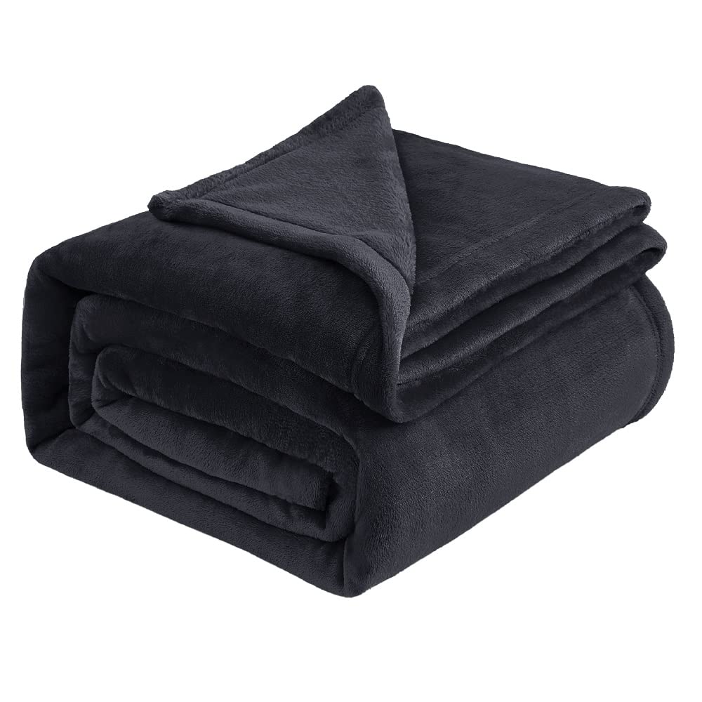 IR Imperial Rooms Fleece Blanket Large Throw - Black, King 230X270 Cm