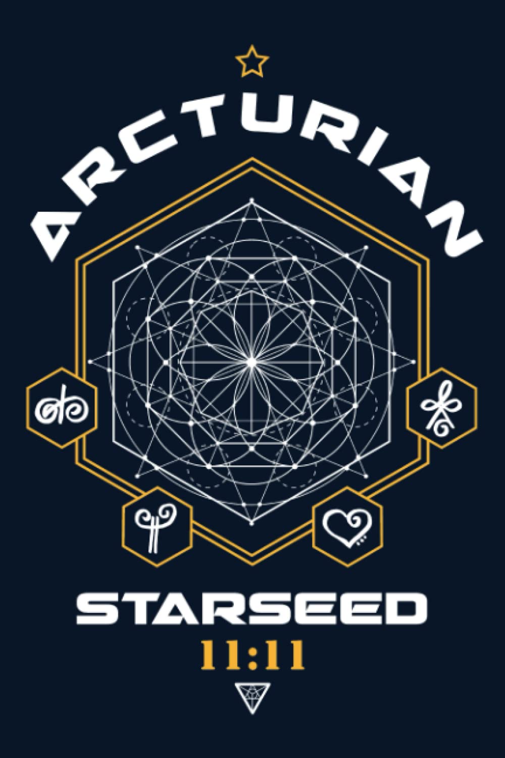 Arcturian Starseed Light Code Sacred Geometry 11:11: Notebook or Journal