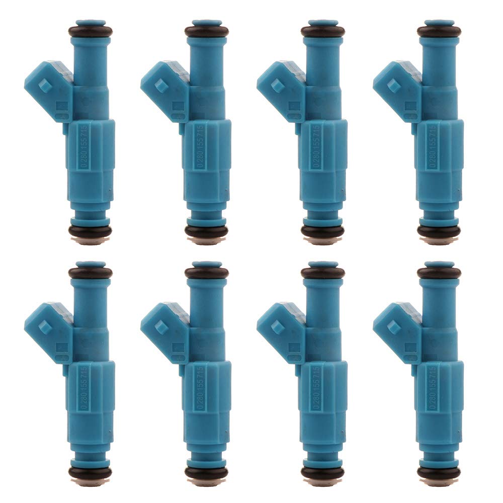 4 Holes 8Pcs Fuel Injector Replace 0280155715 SCITOO Automotive Engine Fuel Injector fit for Chevy/for Dodge/for Ford for/for Jeep/for Lotus/for