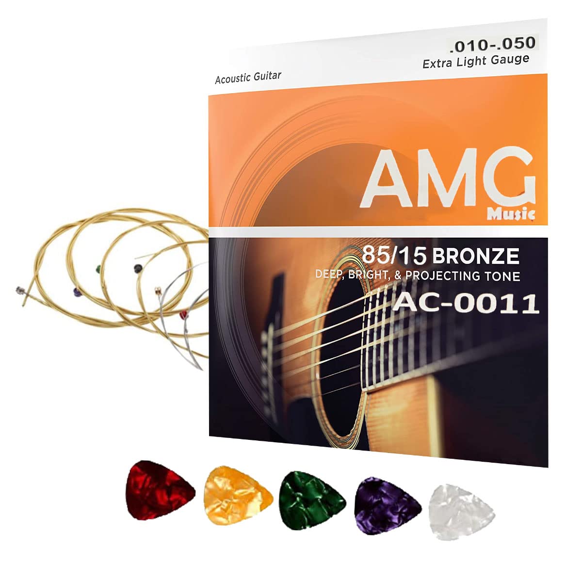 DEVICE OF URBAN INFOTECH Guitar Strings Set of 6 Stainless Steel Guitar