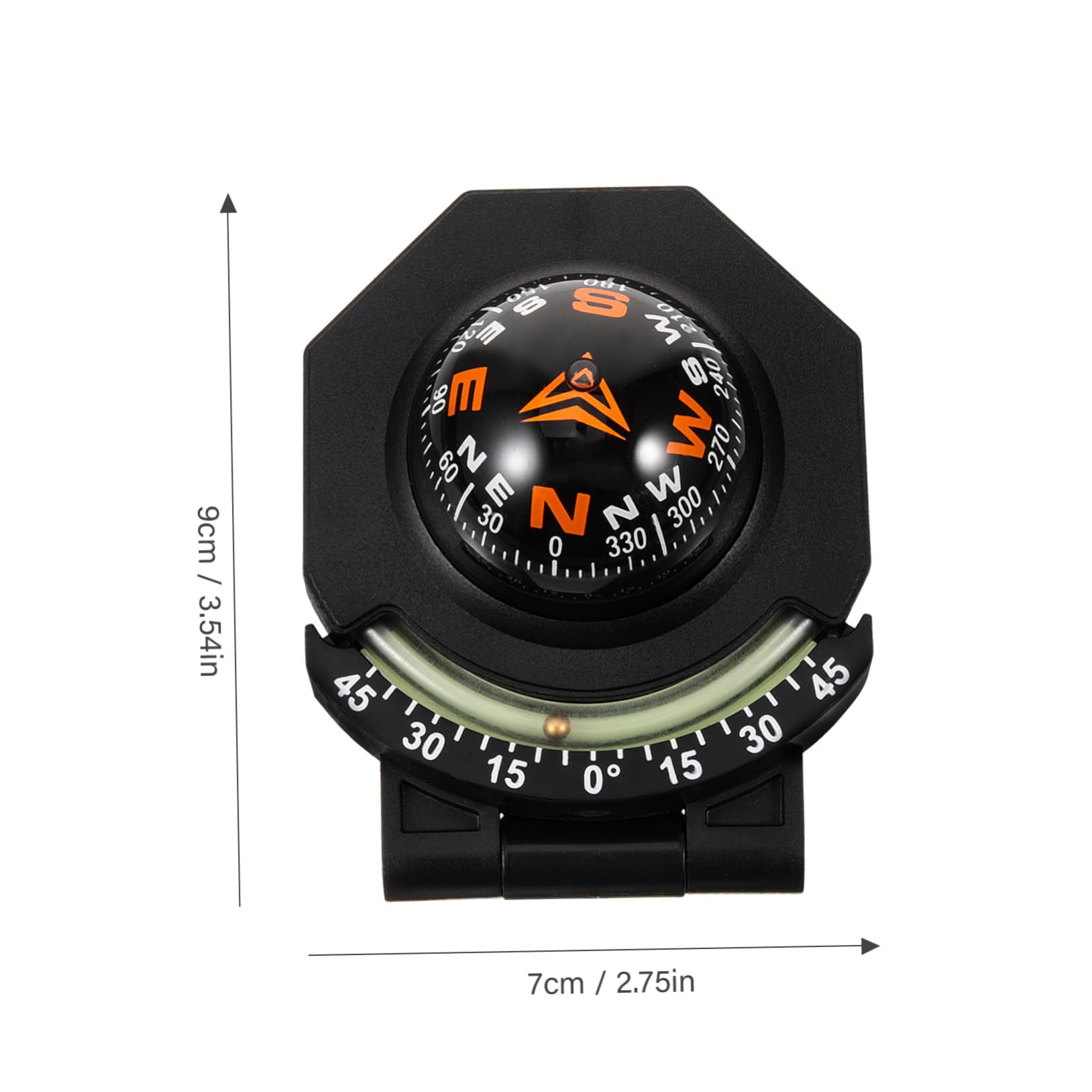Toyvian Dashboard Compass Glow Compass for Vehicles Design for Easy Installation High Tool for Outdoor Travel and Road Trips Compatible