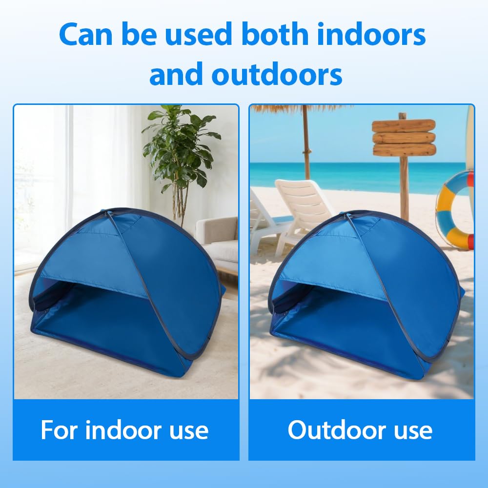 Mini Tenda da Spiaggia Pop Up, Tenda Poggiatesta per Campeggio, Picnic, Tendas per Cani da Spiaggias, Portatile Tendas Parasole Spiaggia per Gatti e Cuccioli