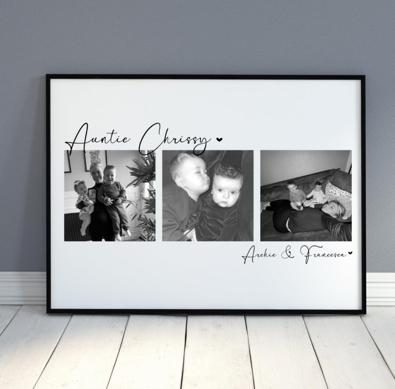 Personalised Auntie Collage Print Gift, Custom Photo Wall Art, Frame Not Included (8x10 - Print Only)