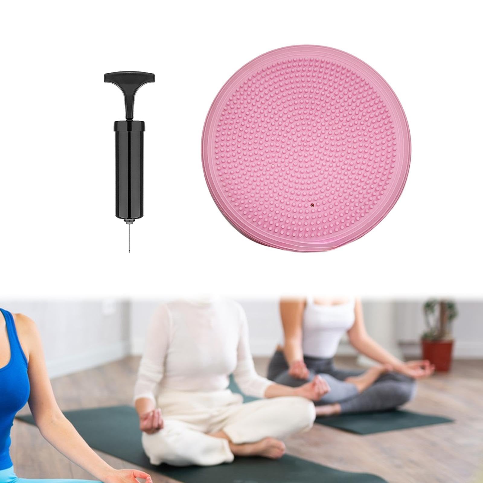 Disco Sensorial Tapete de Equilibrio Cojín Inflable de Estabilidad PVC Grueso Doble Textura Adecuado para Aula Adultos Niños