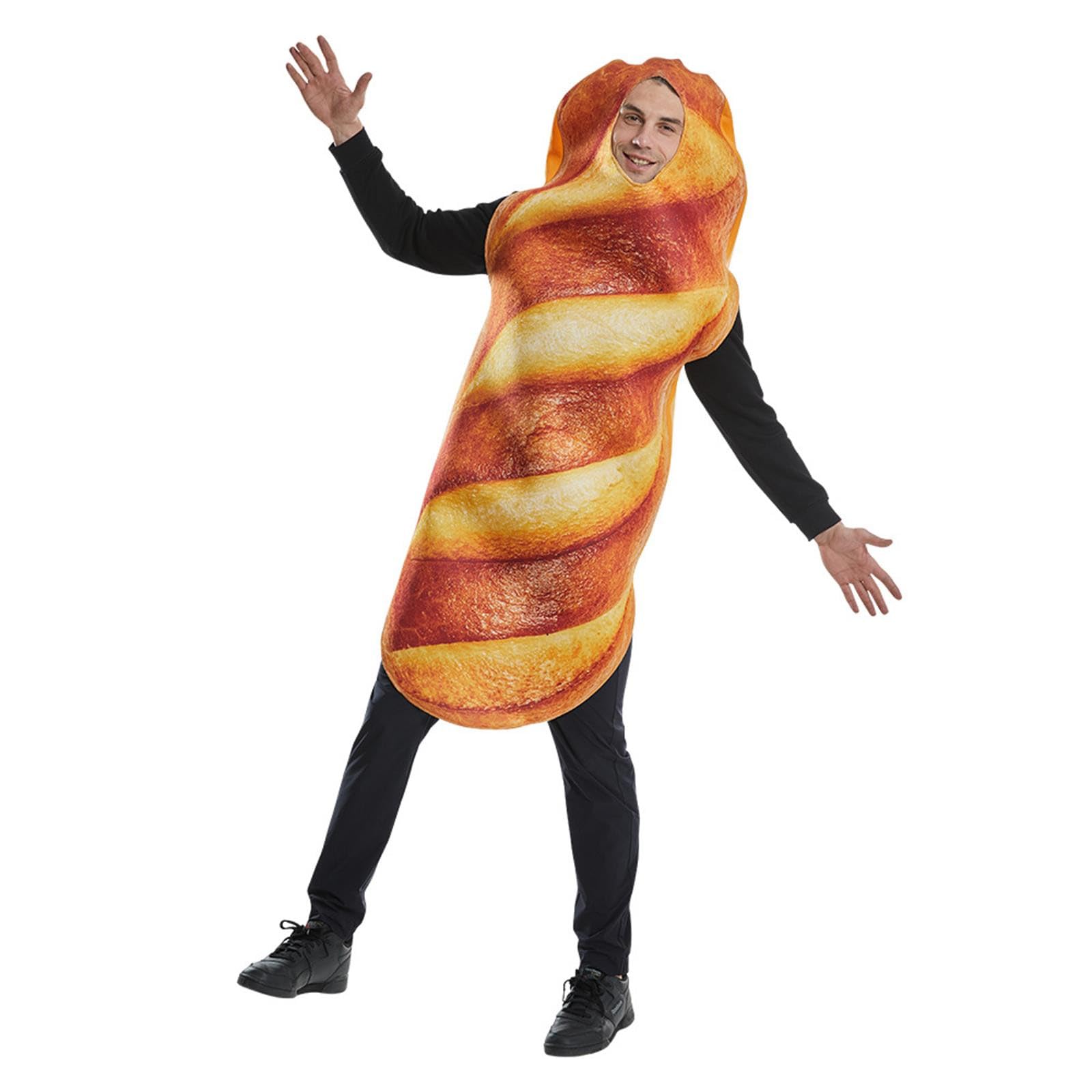 Faschingskostüme Damen Quenny Halloween Brot Cosplay Kostüme Karneval Party Essen Verkleidung Kostüm Erwachsene Schwamm Bühnenkostüm Karnevalskostüm Damen