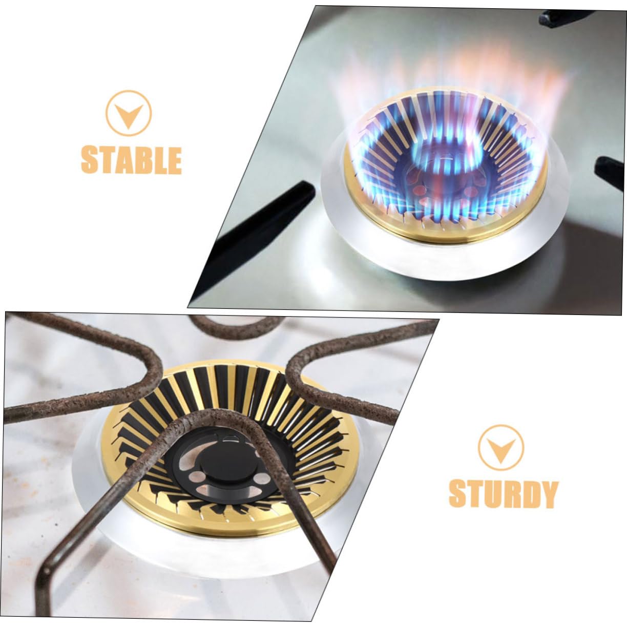 2pezzi Diffusore Per Wok Ghisa Supporto Per Bruciatore Gas Accessori Per Cottura Wok Compatibile Con Fornelli Gas Facile Da Installare e Pulire Superficie Stabile Per Cucina