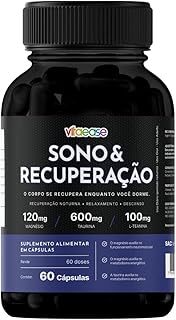 Sono & Recuperação Vitaease – Magnésio, Taurina e L-Teanina | Suplemento Alimentar – 60 Cápsulas (Sono & Recuperação)
