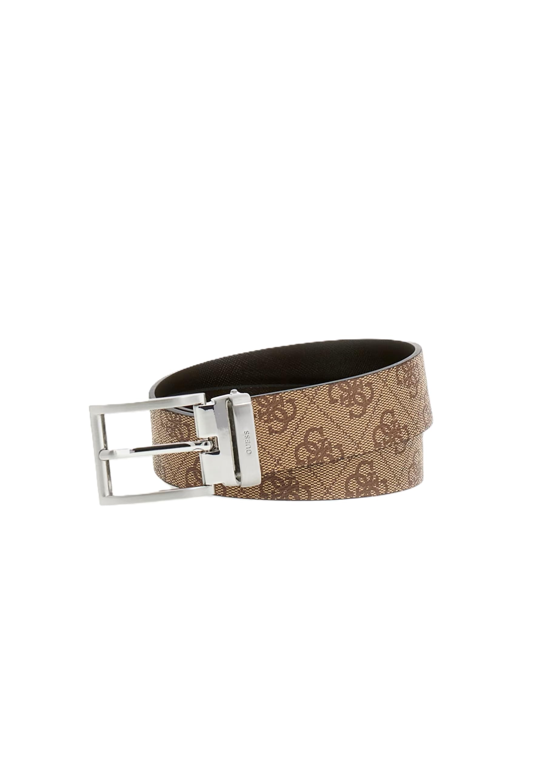 GUESS Gürtel Milano Adjustable & Reversible Belt H35 W115 Beige Brown braun kürzbar
