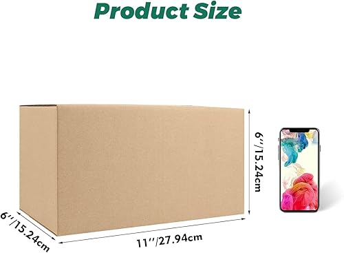 Miniatura 10 de Mat Board Center, cajas de envío de 8 x 6 x 4 pulgadas para envíos por correo, paquete de 25 cajas de cartón corrugado para pequeñas empresas, papel