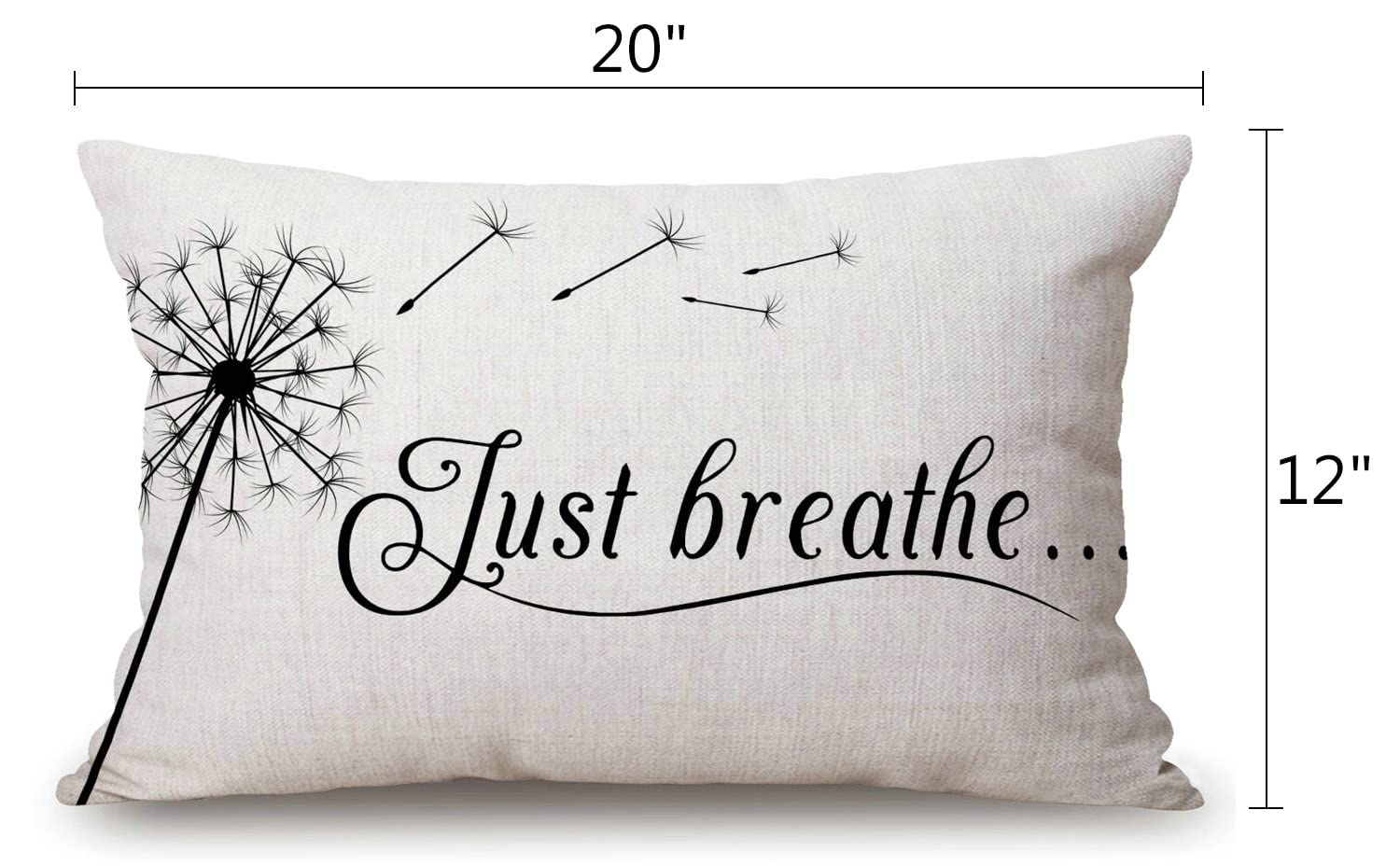 ULOVE 'Love Yourself' Family Quote Pillow Covers 2-Pack – 18x18 Inch, Farmhouse Rustic Decor, Double Sided, For Couch Sofa (Black)