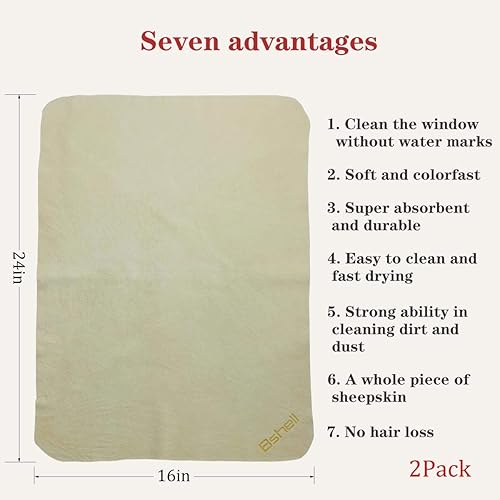 Miniatura 2 de Paño de limpieza de microfibra, (2 unidades, 24 x 16 pulgadas), paño de limpieza para gafas y joyas, paño de gamuza para automóvil, toalla de secado