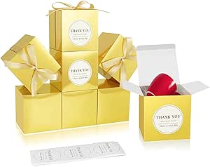 COTOPHER Paquete De 25 Cajas De Regalo Pequeñas De 5 X 5 X 5 Pulgadas
