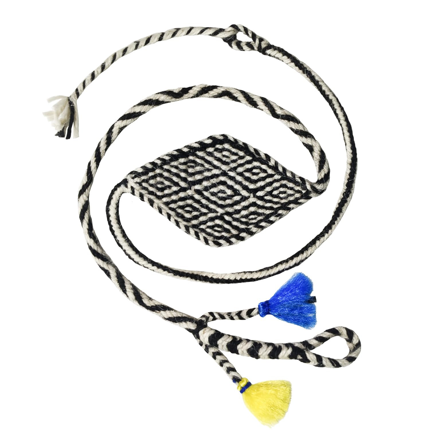THREE ARCHERS Yakwolle Steinschleuder – Traditionelle Handgeflochtene Wurfschleuder für Outdoor Wettkampf 100% natürliche Steinschleuder für Erwachsene