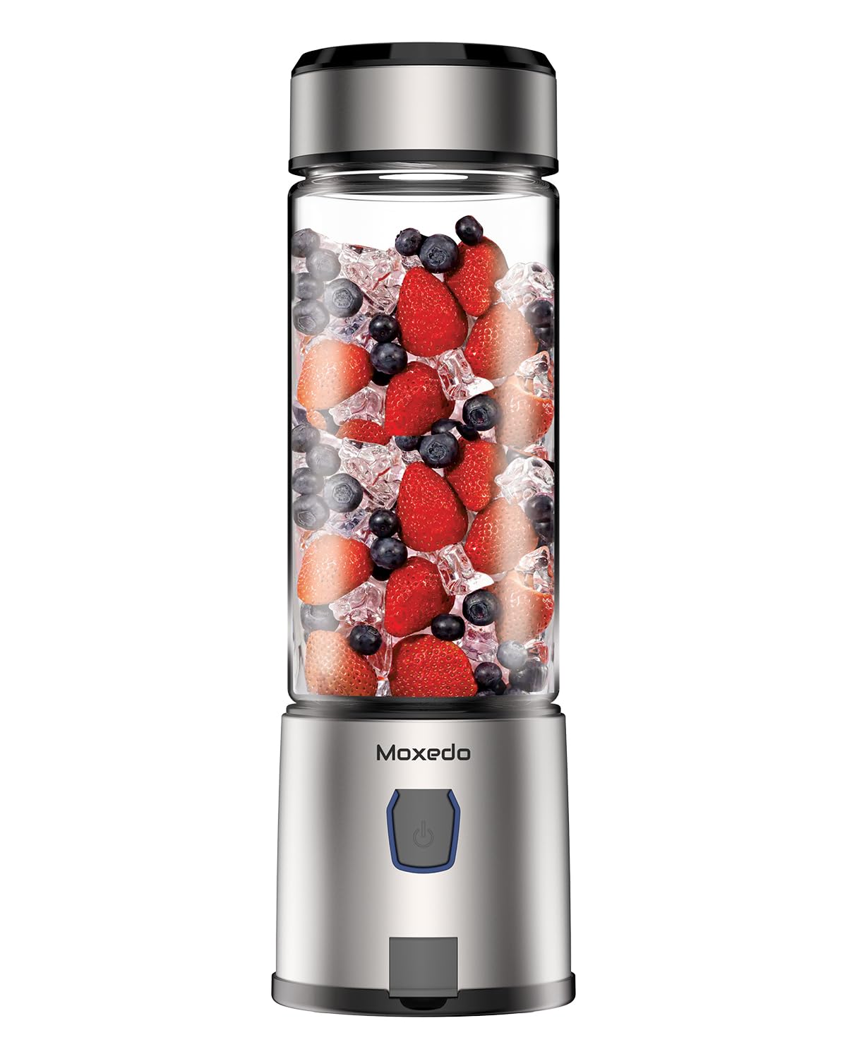 Moxedo Portable Juicer Blender – 15oz USB Rechargeable Personal Blender with 6 Stainless Steel Blades | Compact Mini Smoothie Maker for Shakes, Protein Drinks, and Travel | BPA-Free, Self-Cleaning