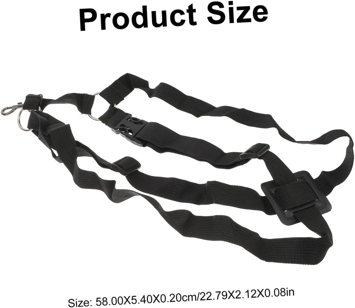 Double Shoulder Saxophone Harness Strap Adjustable Nylon Saxophone Chest Strap Black and Adults Wind Instrument Accessories