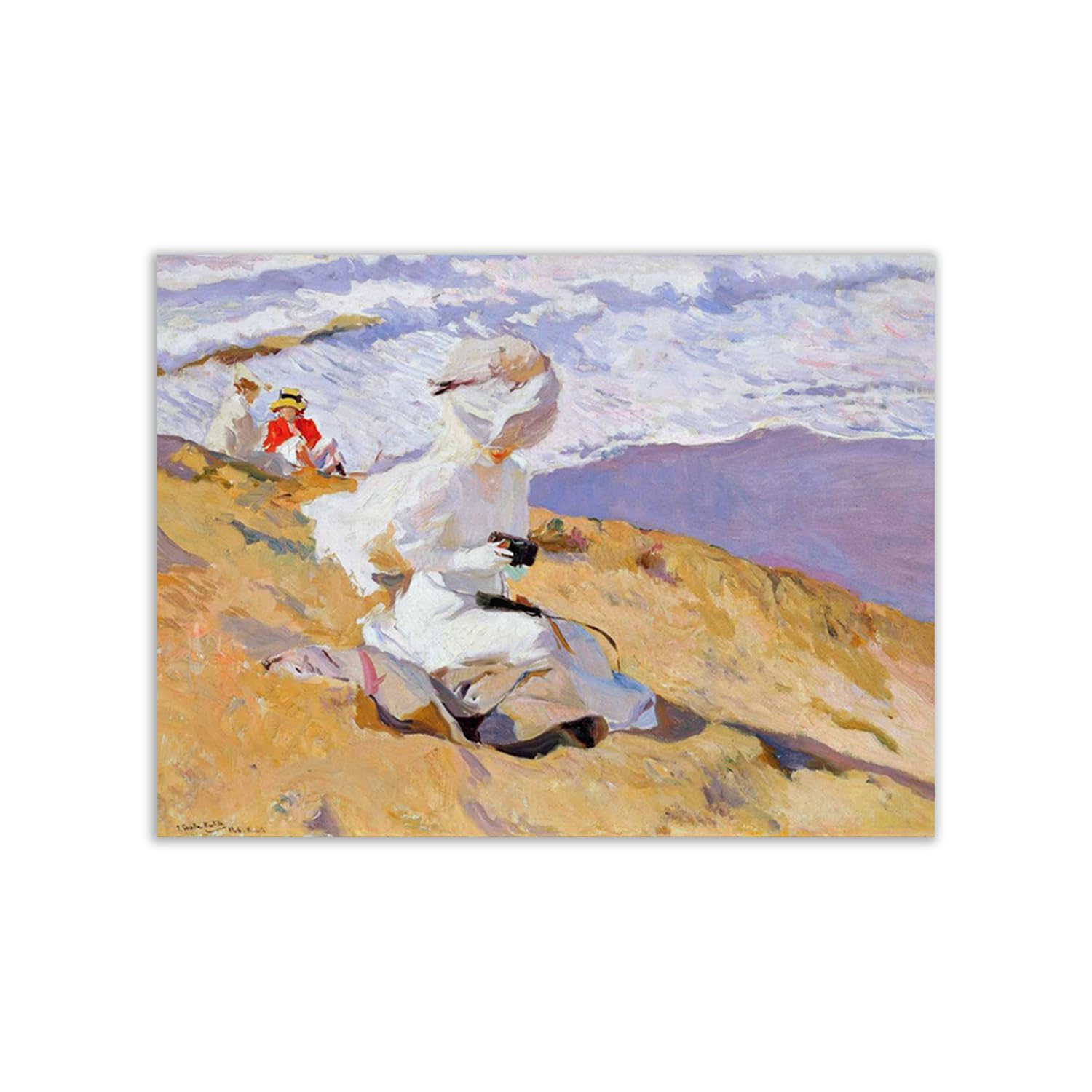 Poster Joaquín Sorolla impression papier premium 100x75 cm œuvre Capturing The Moment