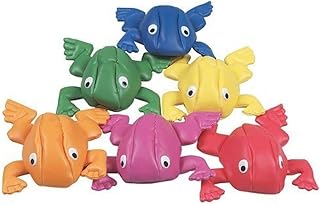 Marvel Constructive Playthings Multi-Colored Frog Bean Bags for Tossing, Juggling, Classroom, Weighted Bean Bags for Kids (Set of 6)
