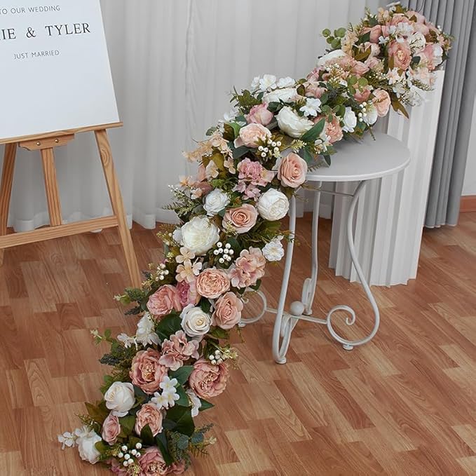 Artificial Rose Flower Strip, Wedding Floral Decoration