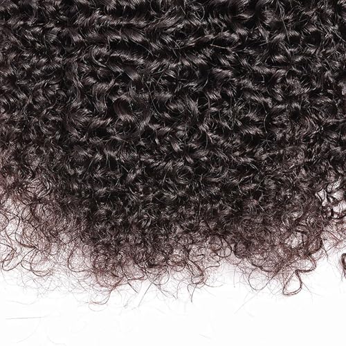 Huarisi Kinky Curly Human Hair Bundles, Brazilian Curly 2 Bundles 12 14 inch, Virgin Brazilian Hair Curly Weaves - Image 4