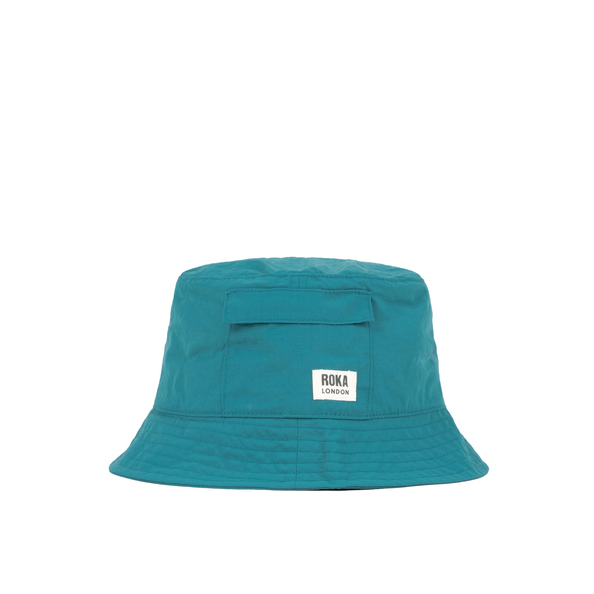 ROKA London Bedford Recycled Nylon Hat with Chin Cord (UK, Alpha, One Size, Teal)