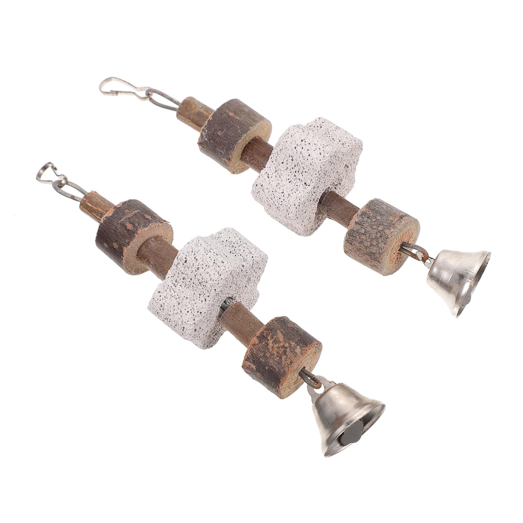 GRIRIW 2Pcs Molar Stone for Hamsters and Small Pets Natural Chew Supplies for Teeth Care and Molar Health for Rabbits and Other Small Animals