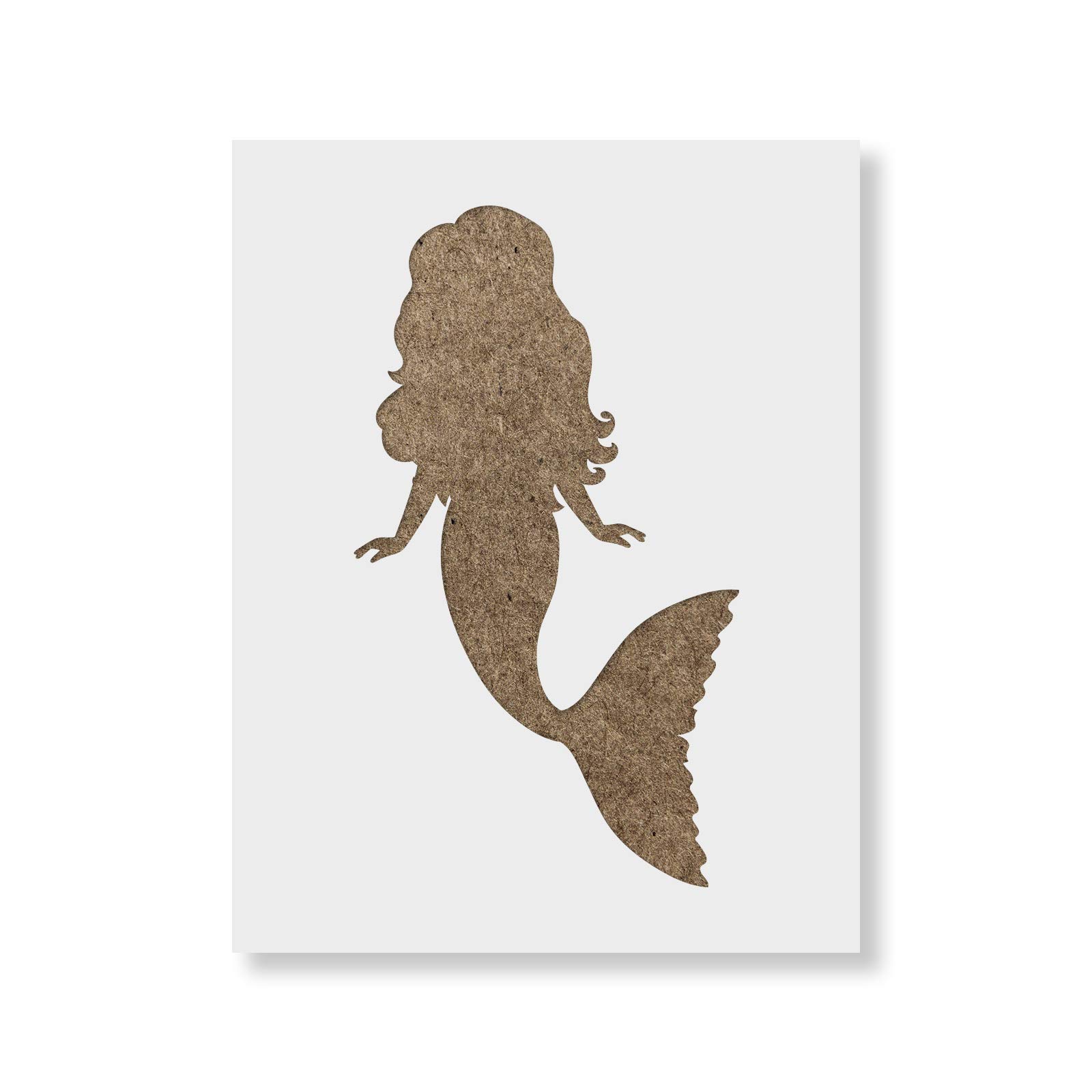 Mermaid Stencil Template - Reusable Stencil with Multiple