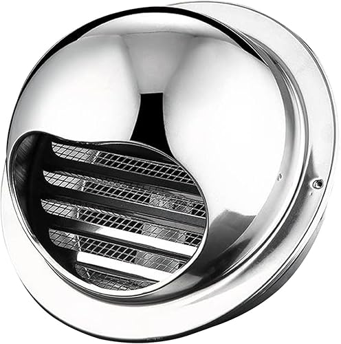 Extractor externo redondo de acero inoxidable 304 para cocina, rejillas de ventilación de aire de pared resistentes a la intemperie, campana de